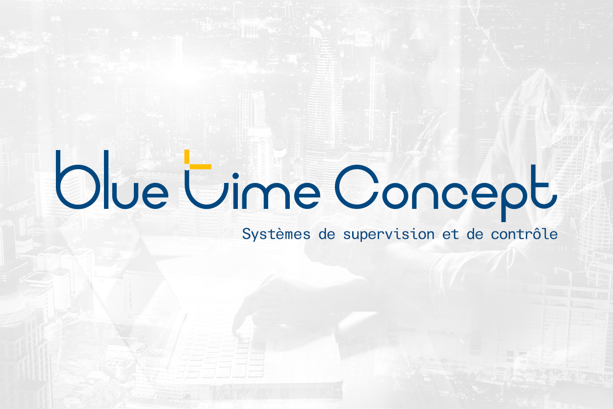 logo blue time concept