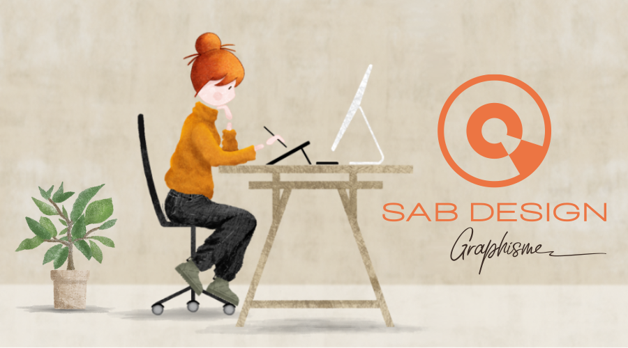 Illustration d’une graphiste freelance au travail sur tablette graphique
